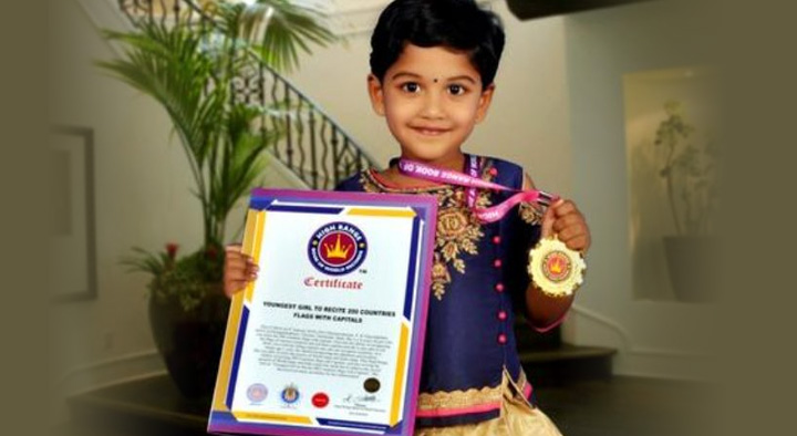 YOUNGEST GIRL TO RECITE 200 COUNTRIES FLAGS WITH CAPITALS