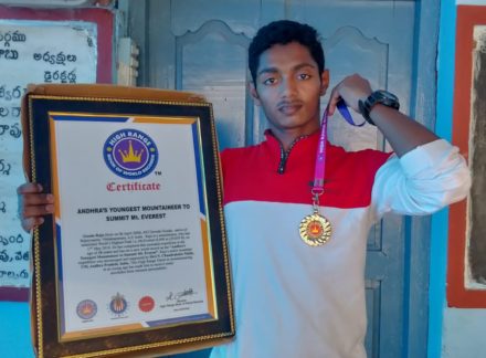 ANDHRA’S YOUNGEST MOUNTAINEER TO SUMMIT Mt. EVEREST