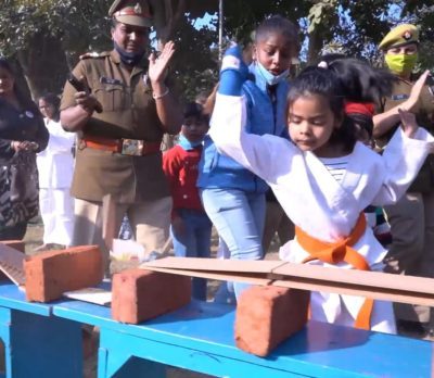 WORLD’S YOUNGEST GIRL TO BREAK MOST NUMBER OF TILES IN ONE MINUTE