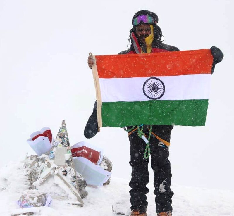 FIRST INDIAN WHO CELEBRATED INDIA’S 75th INDEPENDENCE DAY & AZADI KA AMRIT MAHOTSAV VARSH ON MOUNT ELBRUS” – (RUSSIA)