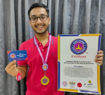 YOUNGEST PERSON TO ACHIEVE MOST CERTIFICATIONS IN THE FIELD OF EDUCATION