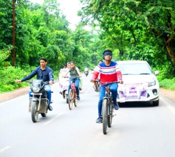 YOUNGEST BOY TO RIDE BICYCLE  BLINDFOLDED