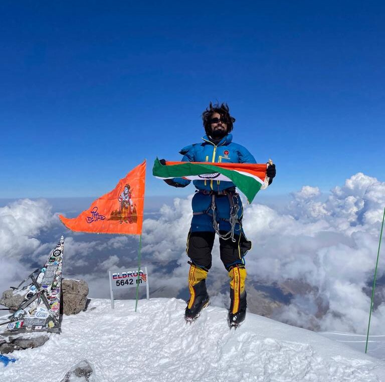 FIRST MOUNTAINEER TO RECITE HANUMAN CHALISA ON MOUNT ELBRUS